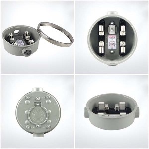 AM-100R-03 Single-phase low price round 100 amp Power meter socket With Copper Jaws