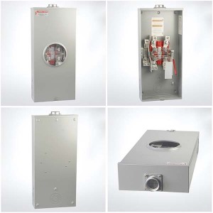 AM-320-4J-RL-BY 320 amp outdoor ringless residential electric meter socket meter basemeter box