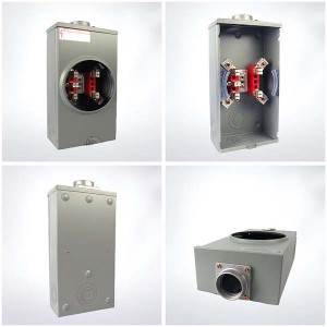 AM-200-5J-RL low price 200 amp dual 5th terminal jaw gang Square Base meter socket
